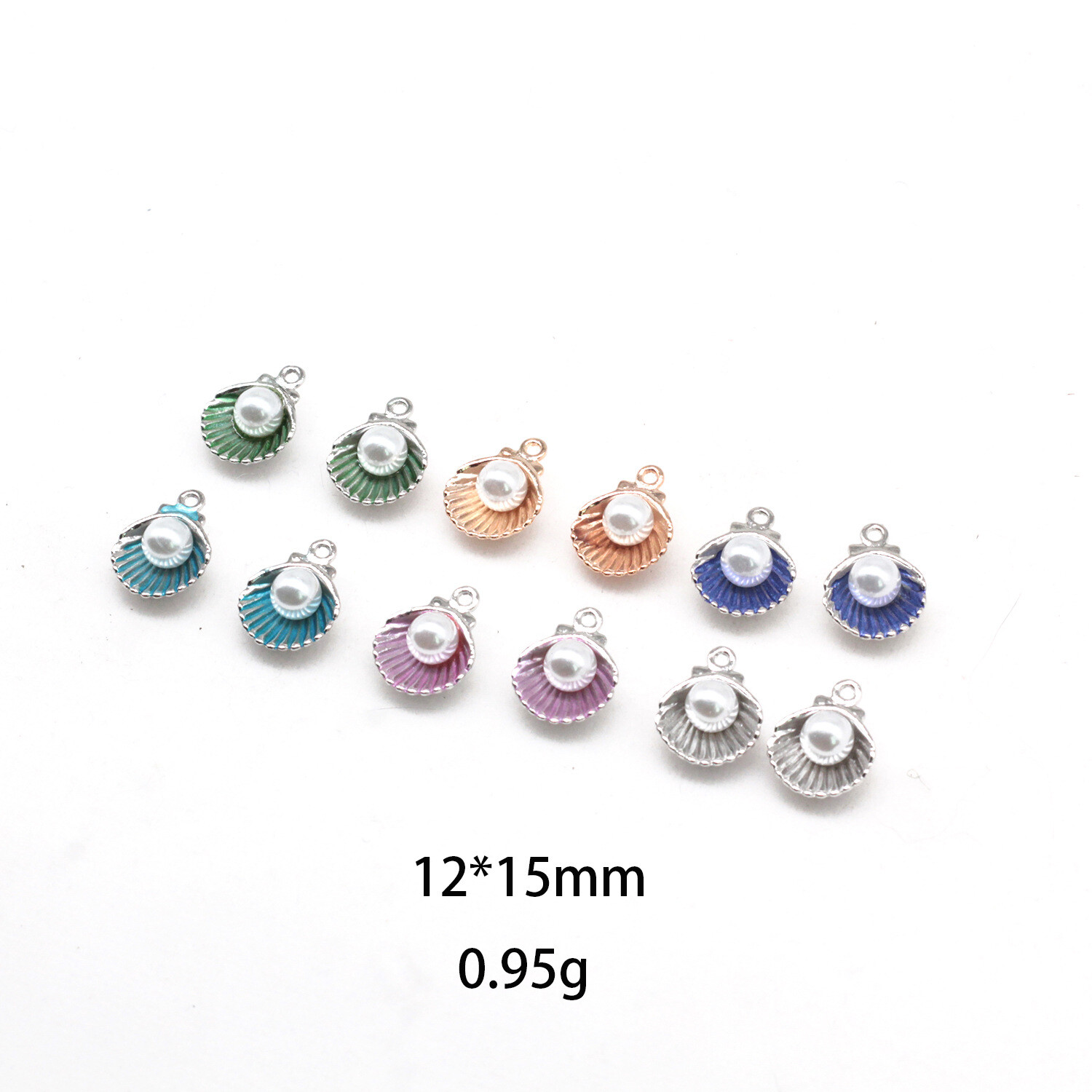 10Pcs Shell Pearl Charm Pendant for DIY Earring Necklace Bracelet