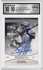 2017 Topps Luminaries Home Run Kings Bo Jackson Auto Black 1/1