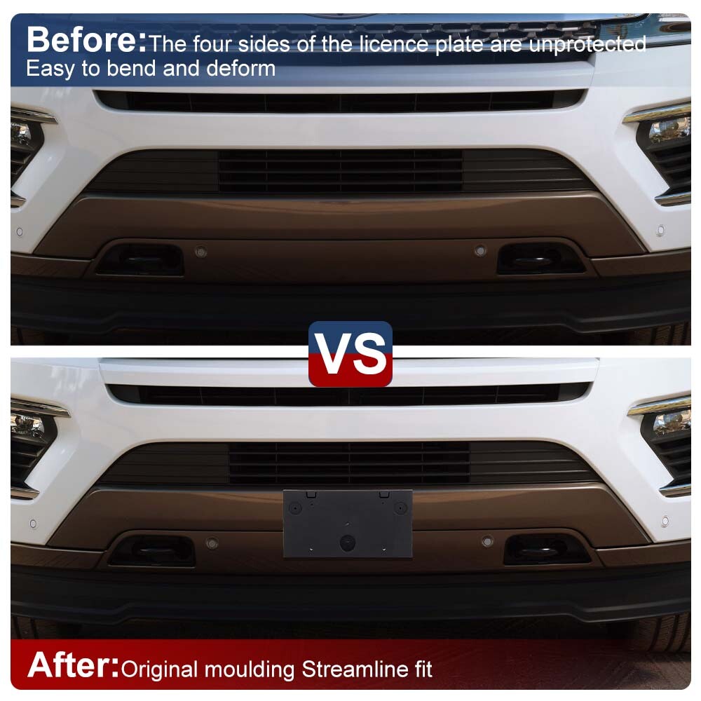 Front Car License Plate Brackets Frame Holder Fit For Ford Expedition 2018 19+ 