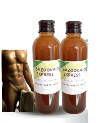 Crème / Huile Bazooka Express - Produit D'agrandissement Pénis - 100 Ml X 2 Flacons - Neuf