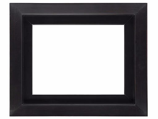 20 X 24 FLOATER STANDARD PICTURE FRAME BLACK w/ RED RUBBED PANEL 2 3/4 ...