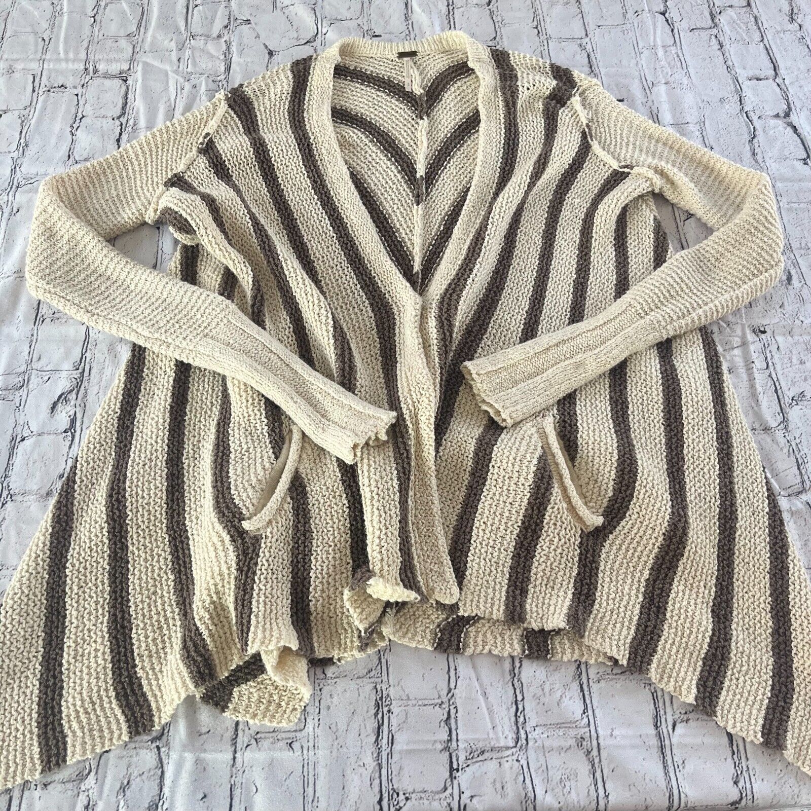 Free People Circle Back Striped Cardigan Sweater … - image 4