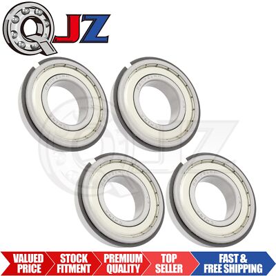 [Qty.4] 6208-ZZ-NR Radial Ball Bearing w/Snap-Ring [40mm ID x 80mm OD x 18mm W]