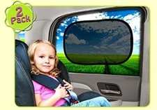 2 pack Auto Sunshade UV Protection Side Windows Protect Kids Keep Cool & Pouch