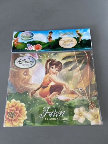 Disney Store Tinker Bell Fairies Fawn  Charm Necklace New - Picture 1 of 6