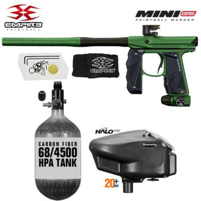 Empire Mini GS Full Auto HPA Paintball Gun Package C - Dust Green / Dust Brown