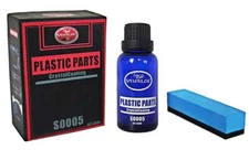 BLACK PLASTIC VEHICLE TRIM RESTORE BACK TO BLACK REVIVES PLASTICS CAR VAN RUBBER