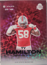 2023 onit ohio state buckeyes ty hamilton autograph /450