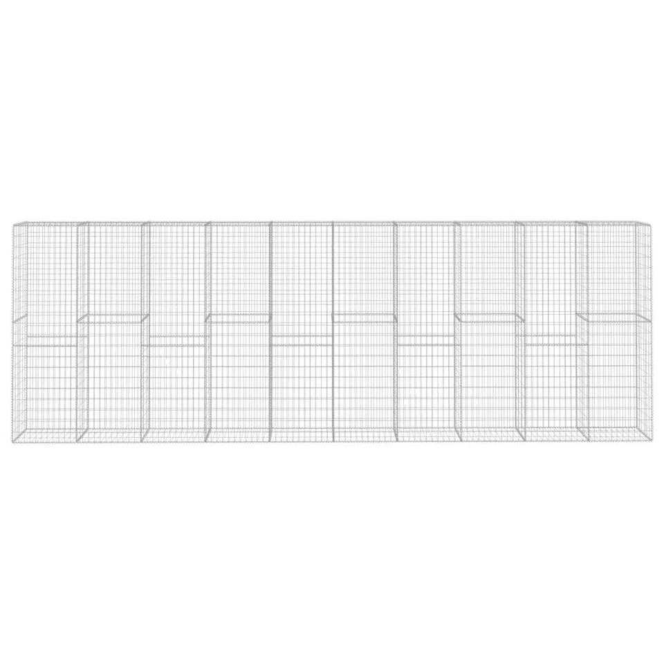 Gabionenwand mit Abdeckung Stahl Gabione Steinkorb Mauer 6 x 5 x 2 m 1400 kg/m³ - Bild 2 von 4