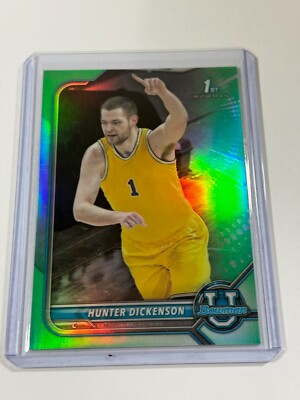 2022 Bowman U Chrome Refractor 1st Bowman Green /250 Hunter Dickenson-Michigan