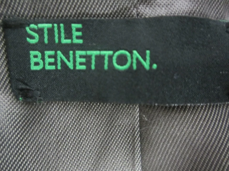 New United Colors Of Benetton Blazer Womens S Gray Houndstooth LS Blazer Jacket - Image 3 of 4