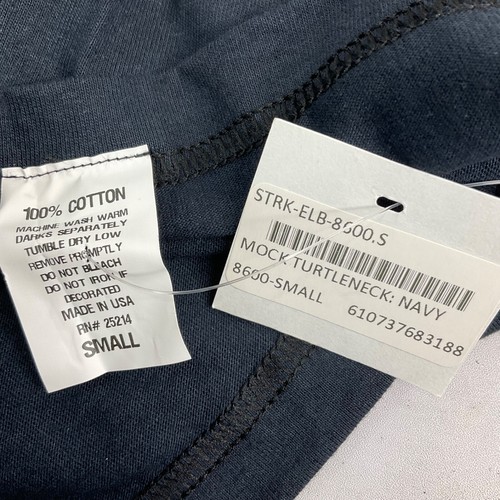 Elbeco Shirt Unisex Sz S Navy Mock Turtleneck Regulation Base Layer New - 第 5/10 張圖片