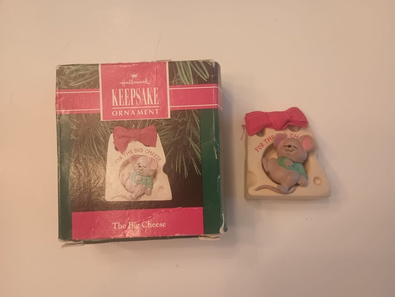 Vintage Hallmark Christmas Ornament 1991 The Big Cheese Mouse