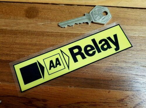 AA Relay Classic Car Window Sticker 5.25" Old British Van Automobile Association - Picture 1 of 1