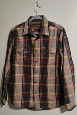 Orvis Big Bear Flannel Shirt Jacket Plaid Heavyweight Men's Size Medium