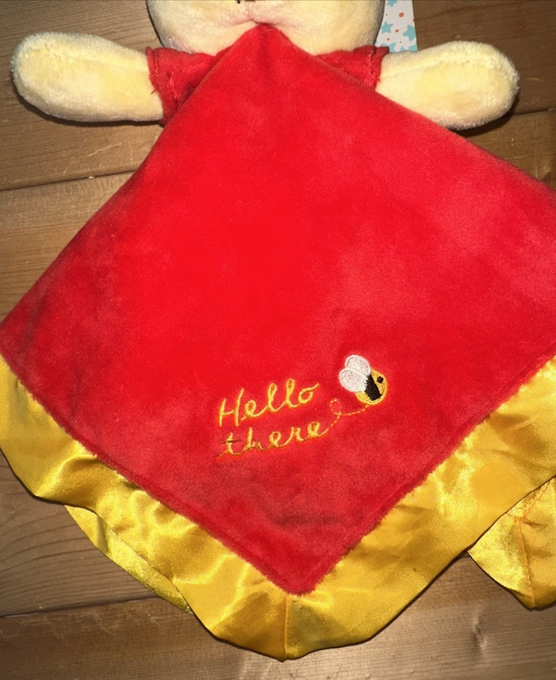 Disney Baby Winnie The Pooh Hello There Satin Blanket/Lovey Unisex - Image 3 of 4
