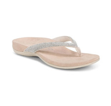VIONIC Women's Dillon Shine Toe Post Sandal, Cream NEW
