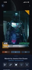 Star Wars Card Trader Bounty Digital Galaxy Epic Orange Mandalorian