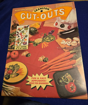Vtg Cranston Fabric Cut Outs  Vegtables Veggies 18 X 30 Panel No Sew Applique