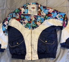 Vintage Nylon Casino Jacket Medium Active Frontier