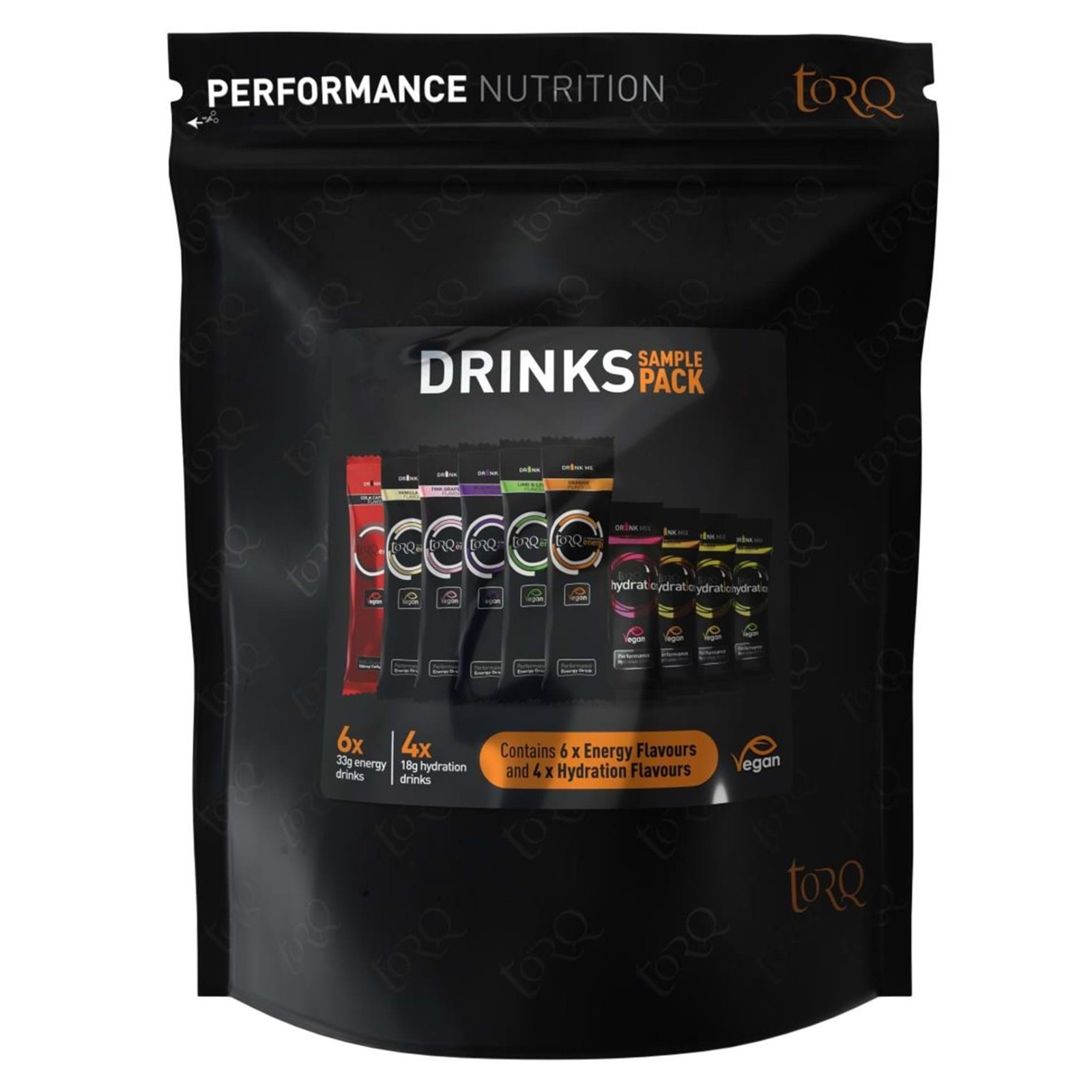 Torq Sample Pouch Pack 10 Energy & Hydration Drinks - Various Flavours