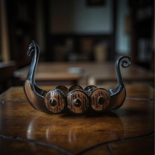 Sale 03 Wikinger Boot „Drakkar“, Wikinger Deko Boot, Drachenschiff, Rasierschale