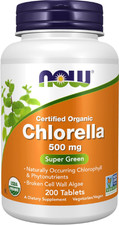 Chlorella Powder 500mg By Now Foods 200 Capsules