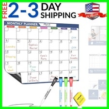 Magnetic Dry Erase Calendar for Refrigerator: Fridge Whiteboard Calendar Magn...