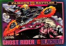 1993 Marvel Universe #159 Famous Battles - Ghost Rider vs Blackout