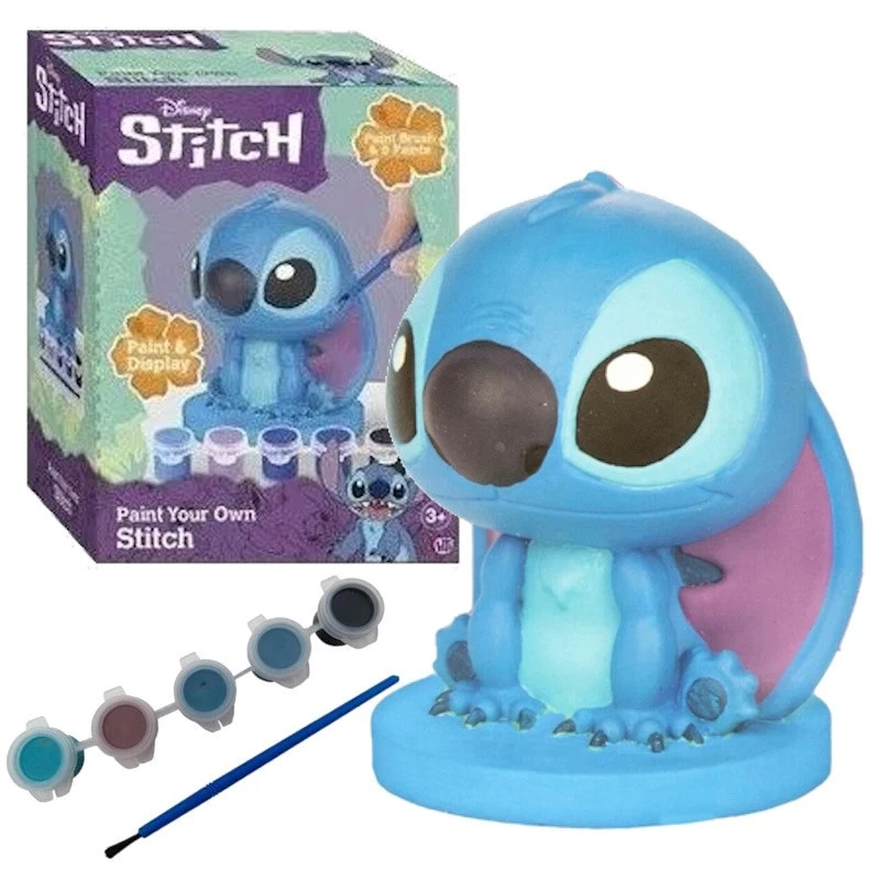 Stitch Paint Your Own Model Figure 5 Paints & Brush Children Kids Art Craft Gift