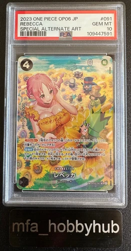PSA10 One Piece OP06 Japanese Wing Of The Captain OP05-091 [SP] Rebecca Alt Art