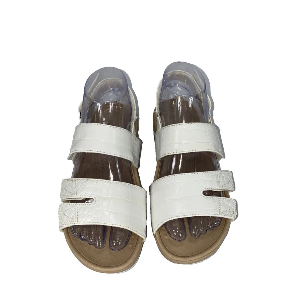 Vionic Roma Platform Wedge Sandal Womens Sz 6 Slingback Adjustable White Straps - Image 3 of 4