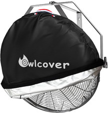 Heavy Duty Waterproof Wall Mounted Fan Cover for 18-21 Inch Fans, Black