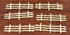 Vintage Fence Sections Cream Plastic Free Standing Toy Farm Ranch Animal