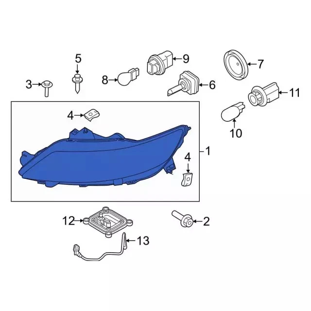 Genuine Ford Headlamp Housing DG1Z-13008-N - Image 4 of 4