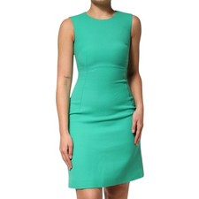 DOLCE & GABBANA Dress Green Sleeveless Bodycon A-line Mini IT38/US4/XS 1880usd