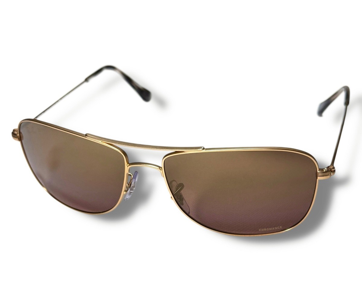 Ray Ban RB3543 001/6B Chromance Polarized Gold Purple Gold 