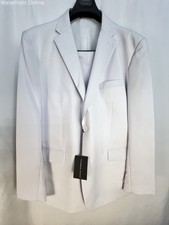 Vittorio St. Angelo Men White Formal Tuxedo Suit Set Jacket  Pants 46L 40W NWT