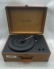 Crosley Model CR6249U-NA1 Brown Black Vinyl Portable Record Player Not Tested