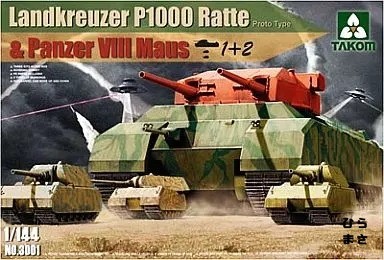 1/144 Land Cruiser P1000 Ratte & Maus Super Heavy Tank Modell