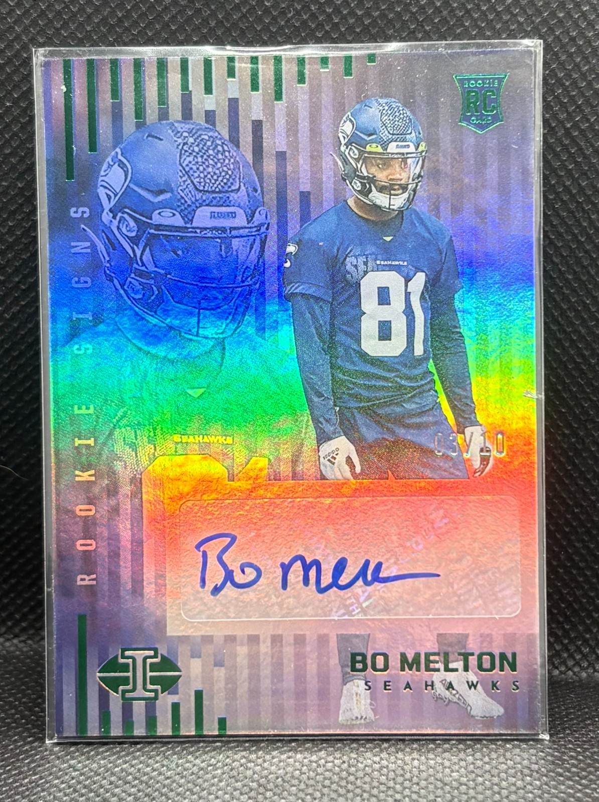 Bo Melton Panini Illusions Rookie Signs #RSBME Green