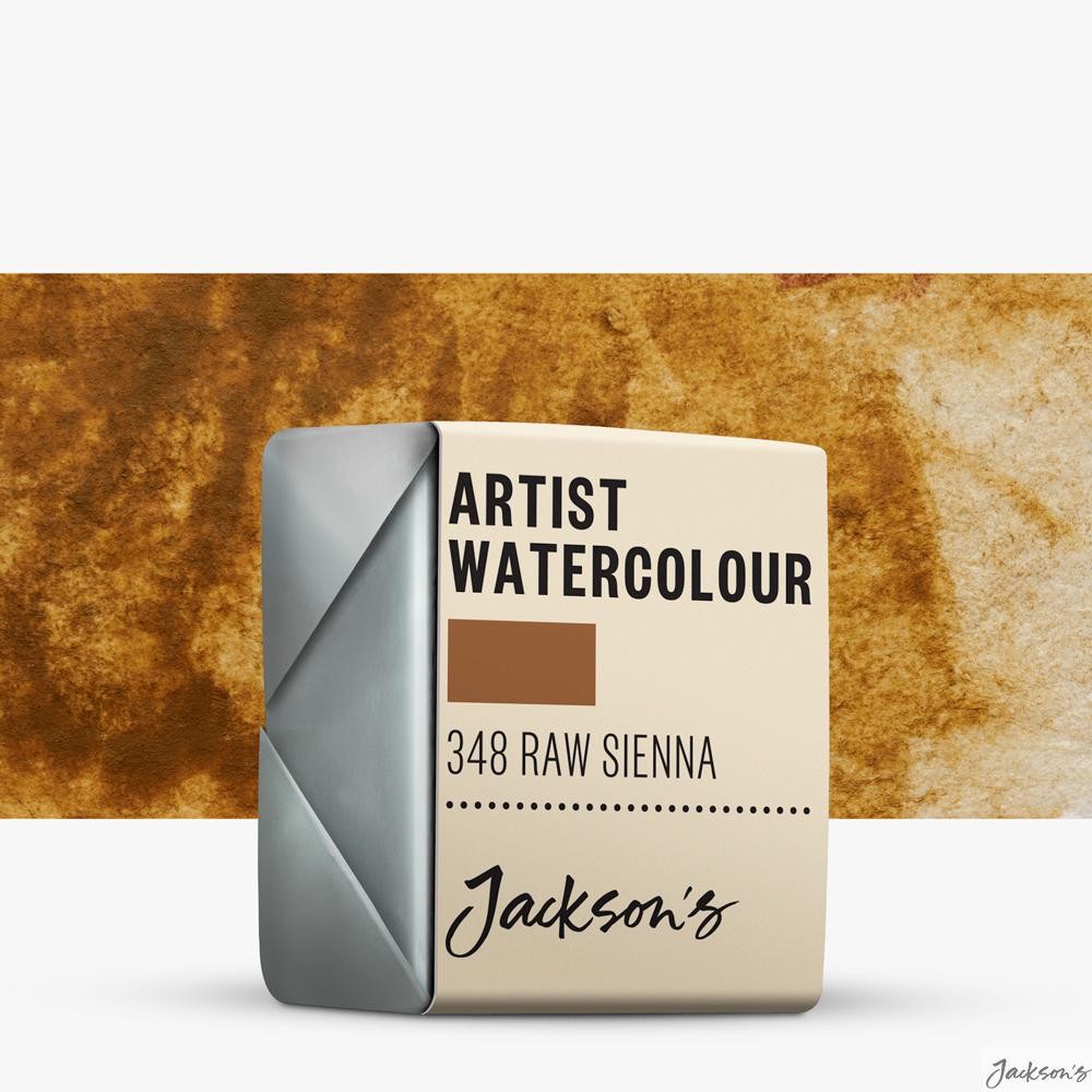 Jackson's : Artist Watercolour Paint : Half Pan : Raw Sienna : Highly Pigment...