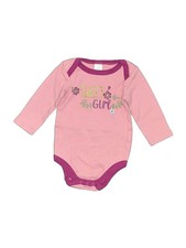 Baby Kiss Girls Pink Long Sleeve Bodysuit 3-6 Months