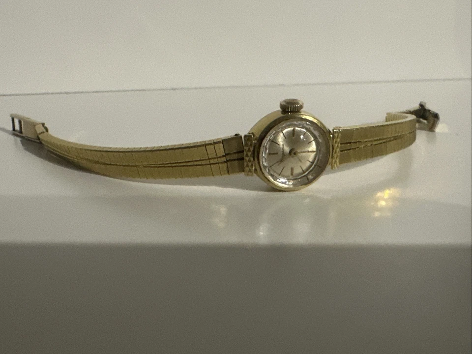 VINTAGE DUGENA DAMENUHR HANDAUFZUG VERGOLDET 1950/1971 - Bild 2 von 4