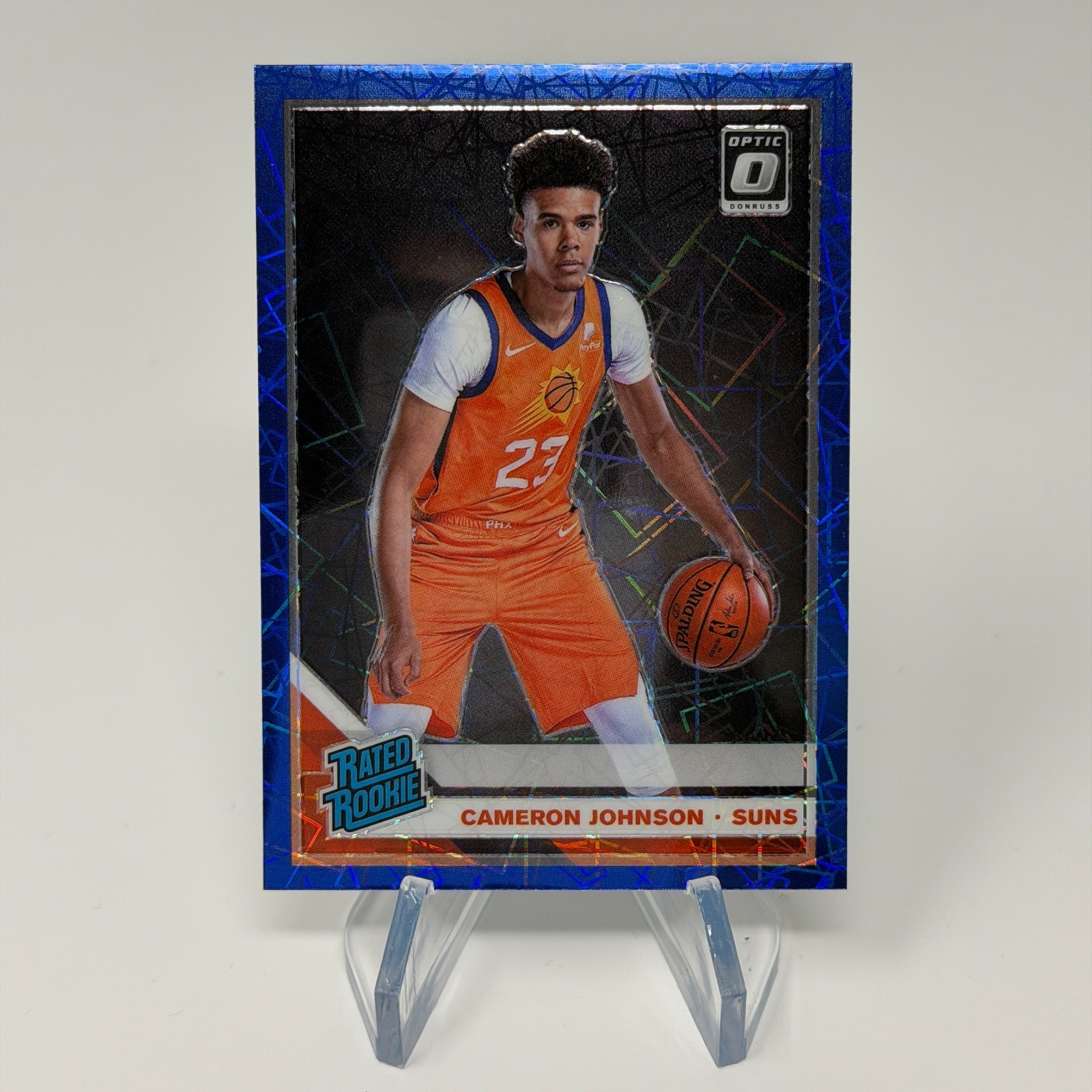 2019-20 Panini Donruss Optic Cameron Johnson Blue Velocity #200 Rated Rookie