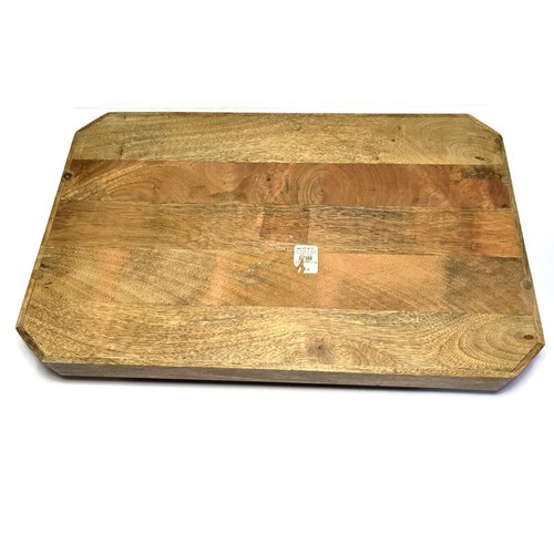 Set Of 2 West Elm 12"x19" Wooden Tray with Brass Handles - Picture 6 of 11