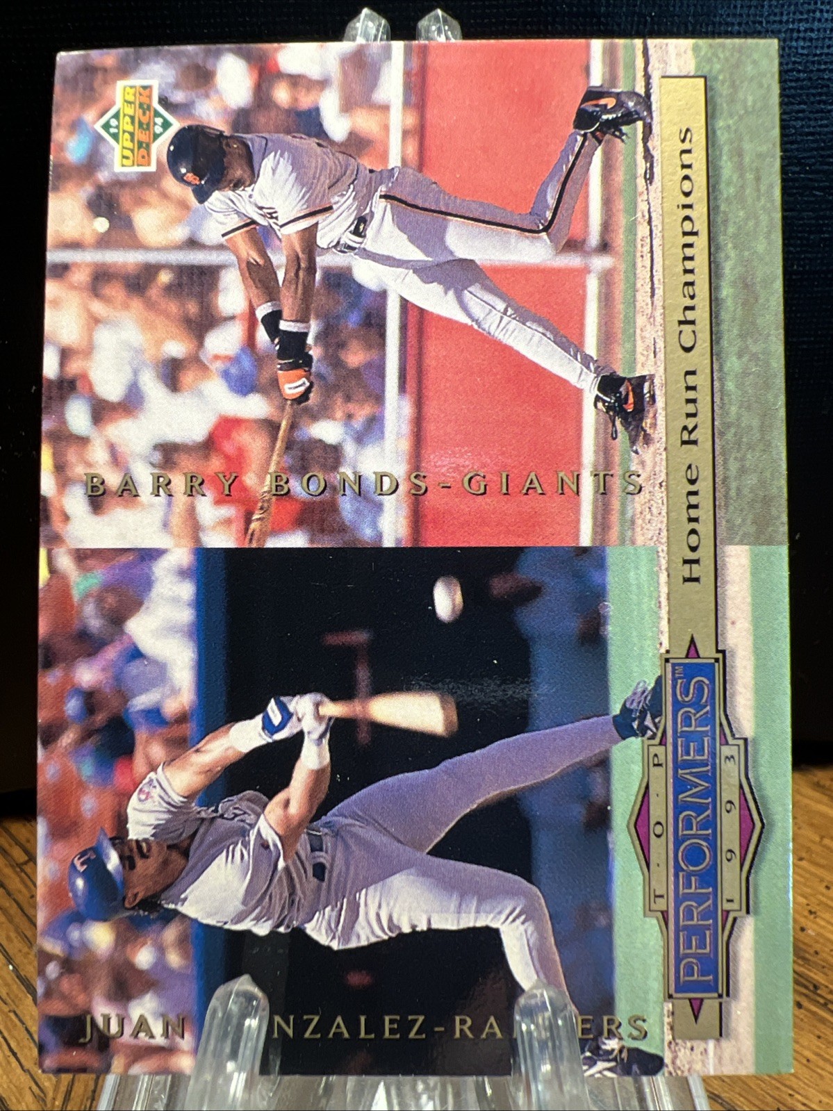 1993 Upper Deck Juan Gonzalez / Barry Bonds Top Performers HR Champions #313