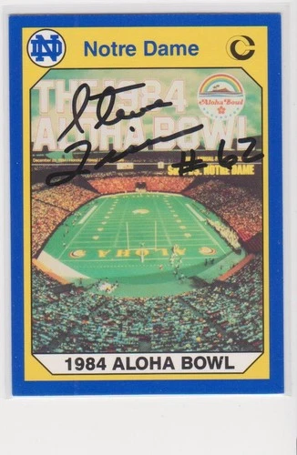 STEVE QUINN NOTRE DAME UNIVERSITY OILERS 1968  AUTOGRAPHED  CARD