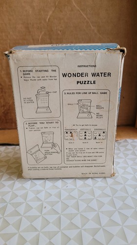 Vintage 70s Hong Kong Mini Wonder Water Tic Tac Toe Game Box Waterful Wonderful - Bild 5 von 10