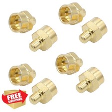 exgoofit Coax Cable Caps 8-Pack Gold Plated